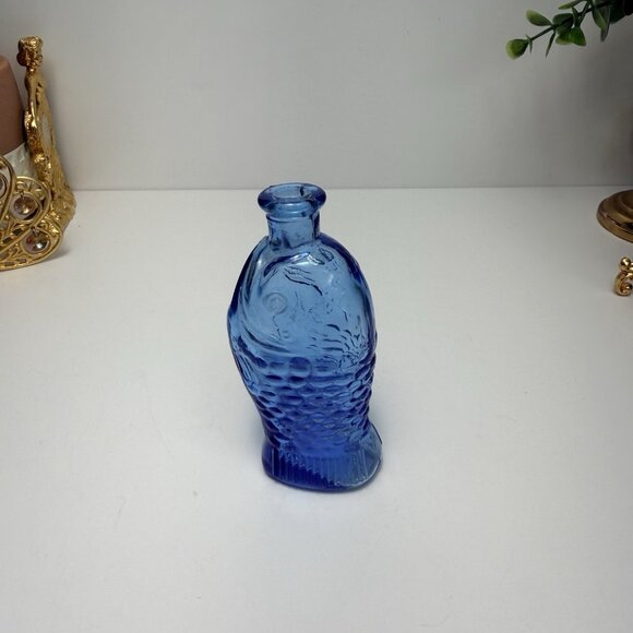 Vintage Dr. Fisch's Bitters Blue Bottle Mini 3" Pretty - Picture 2 of 5
